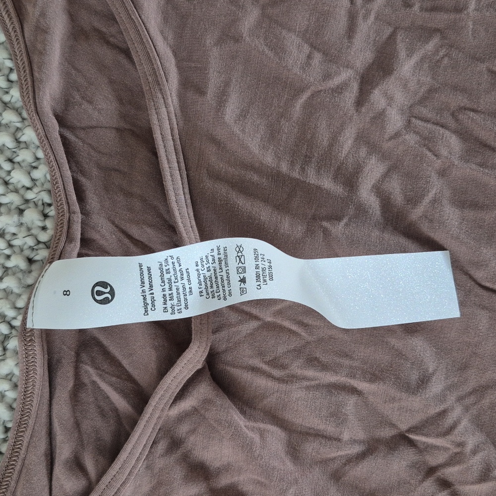Lululemon Modal Silk-Blend Spaghetti Strap Tank In TPTC - Picture 2 of 3